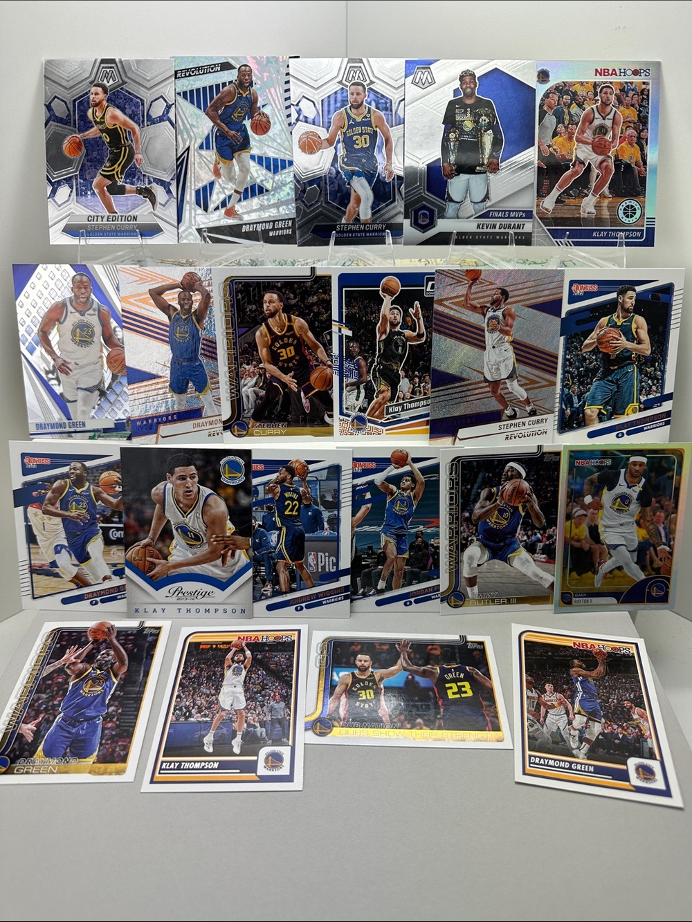 GS Warriors Steph Curry/Klay/Draymond w/ KD/GP2/Wiggins/Butler/Poole lot of 21